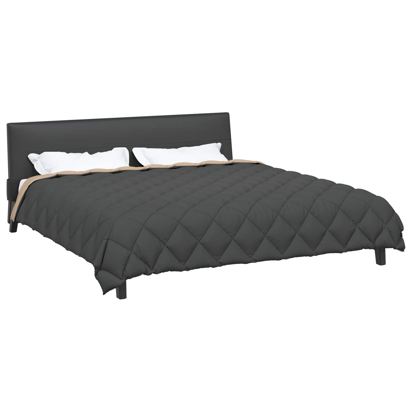 Vidaxx couette hiver anthracite et taupe 200 x 200 cm microfibre