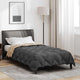 Vidaxl couette hiver anthracite et taupe 220 x 135 cm microfibre