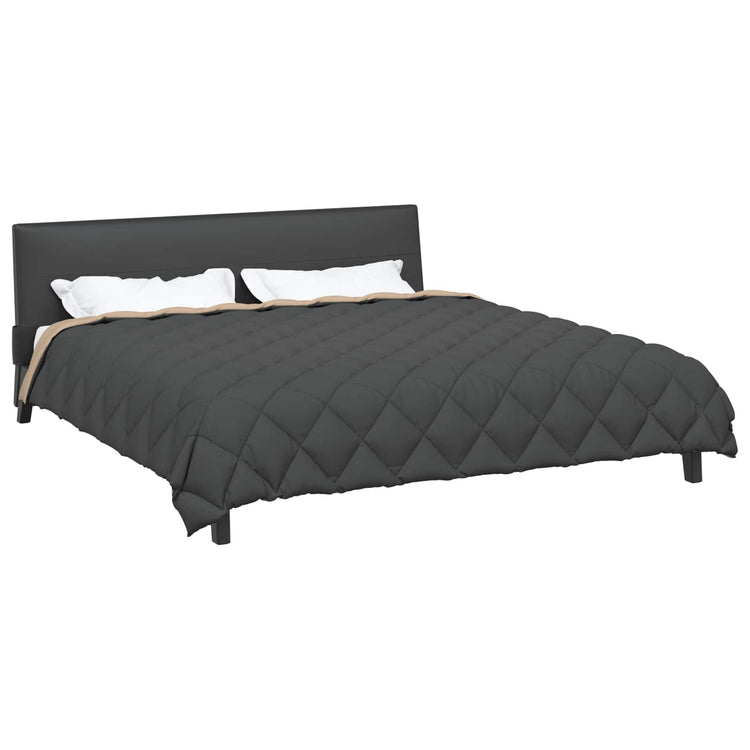Vidaxl couette hiver anthracite et taupe 220 x 240 cm microfibre