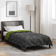 Vidaxl couette hiver vert et anthracite 200 x 135 cm microfibre