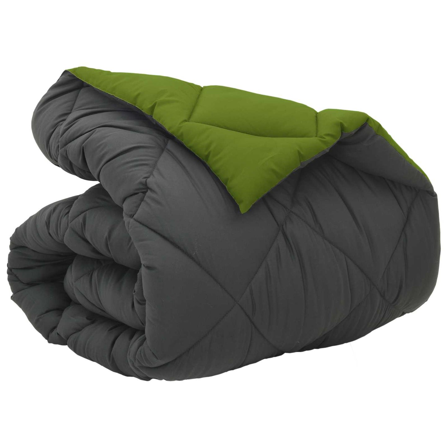 Vidaxl couette hiver vert et anthracite 220 x 140 cm microfibre