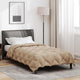 Vidaxl couette d'hiver taupe 200 x 135 cm microfibre