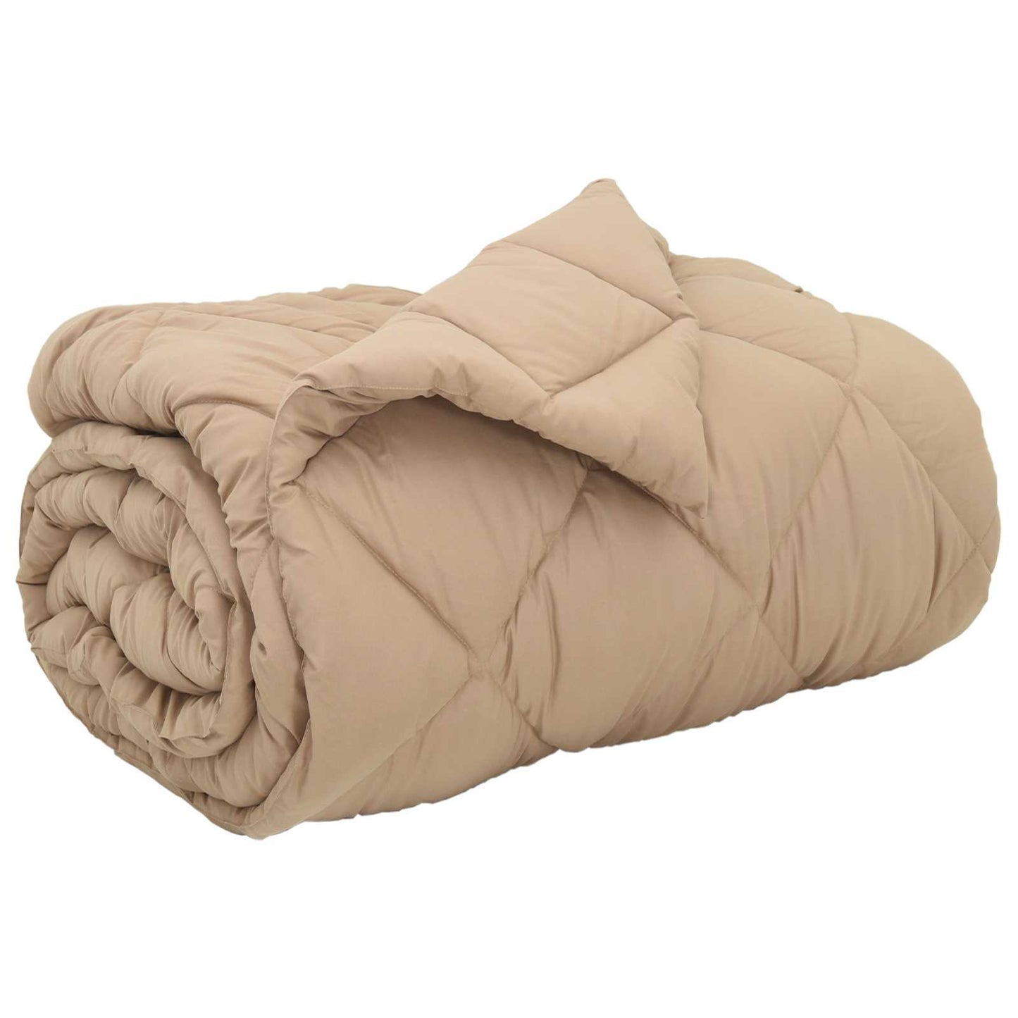 Vidaxl couette d'hiver taupe 200 x 140 cm microfibre