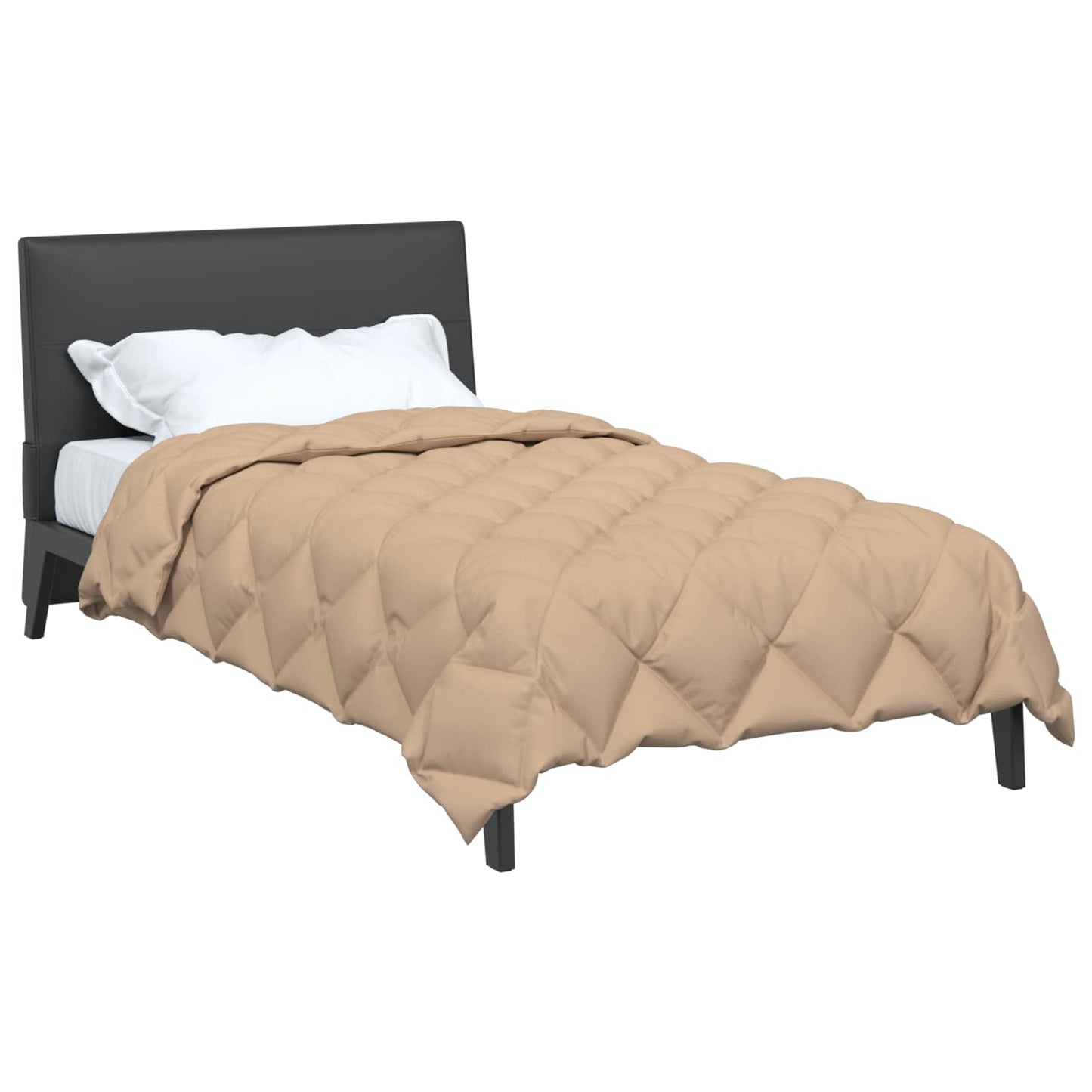 Vidaxl couette d'hiver taupe 200 x 140 cm microfibre