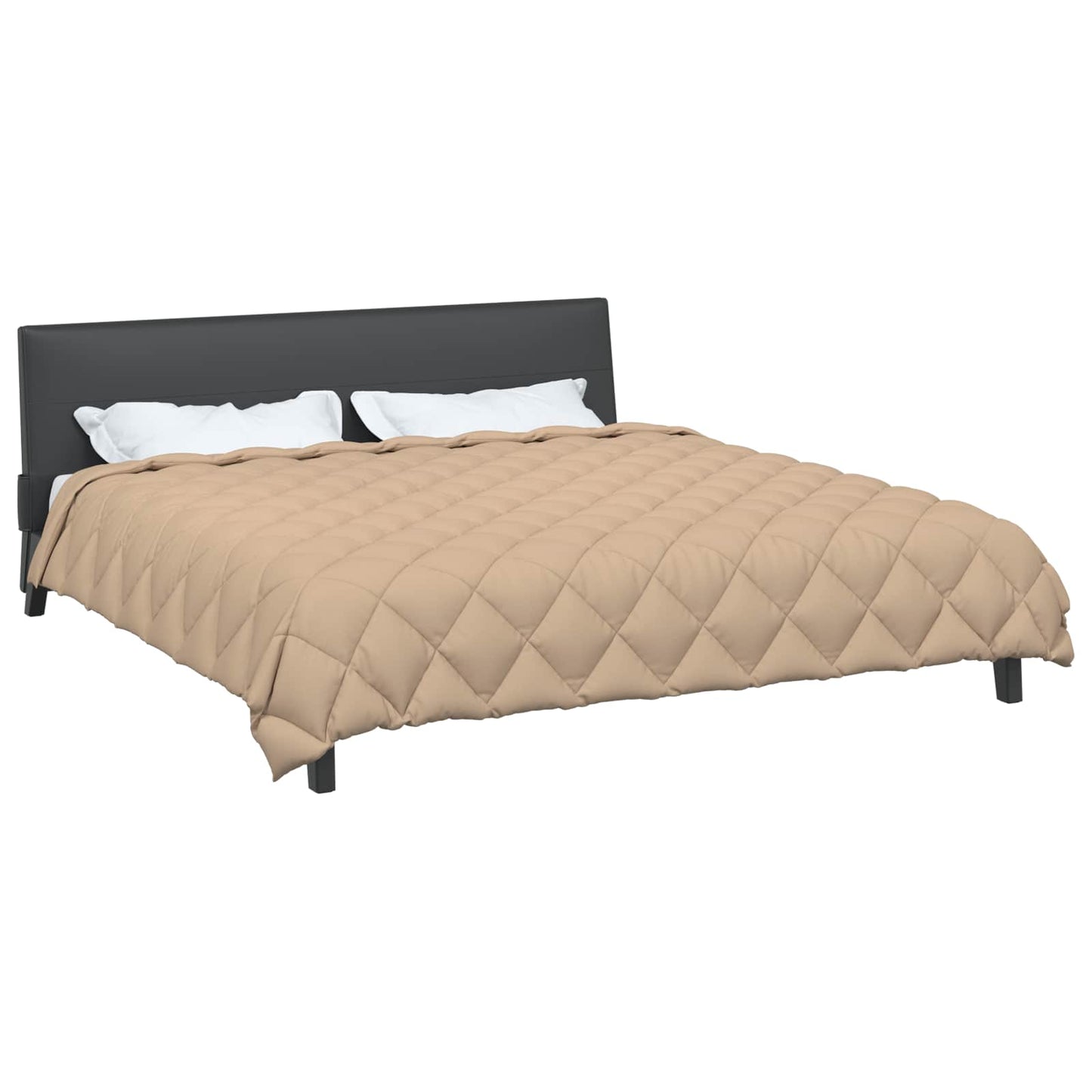 Vidaxl couette d'hiver taupe 240 x 200 cm microfibre