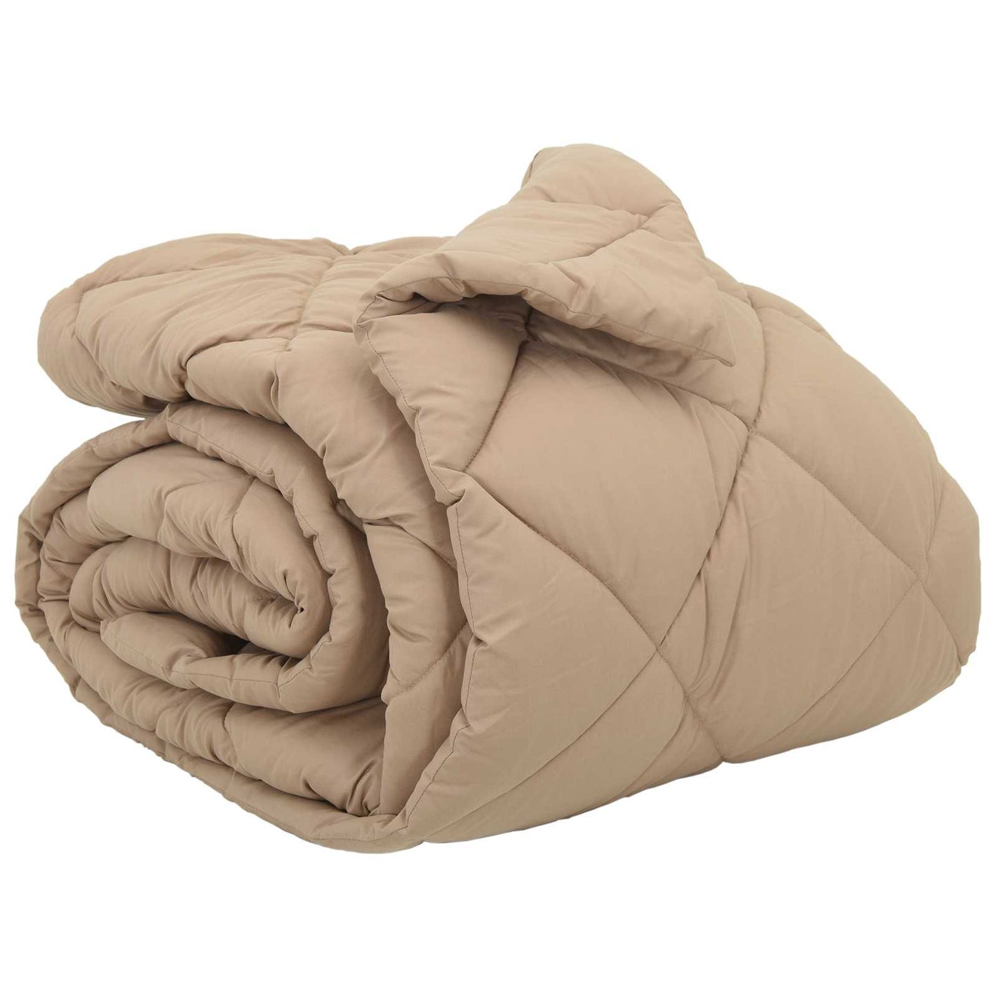 Vidaxl couette hiver taupe 240 x 260 cm microfibre