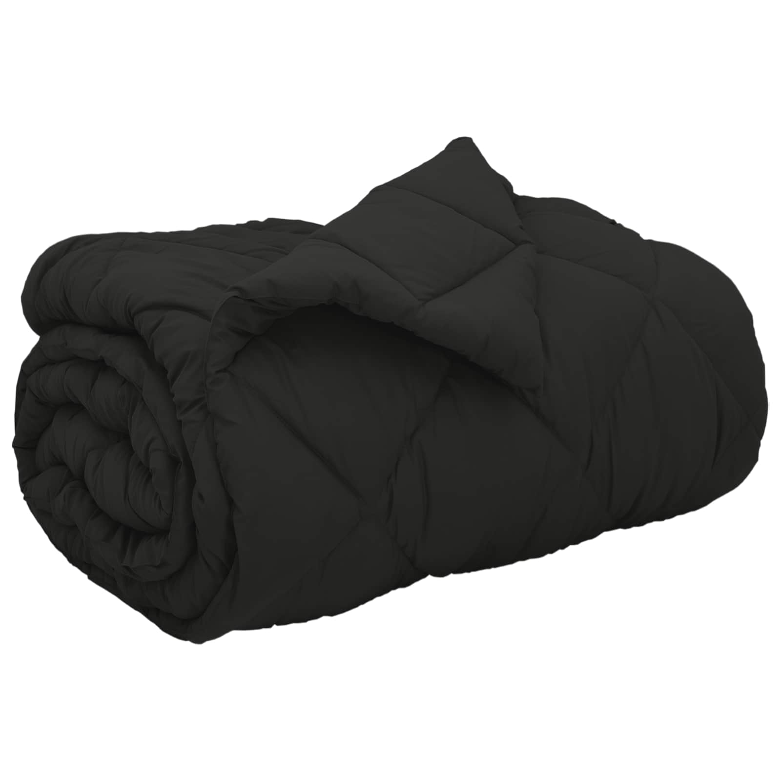 Vidaxl couette d'hiver noir 200 x 140 cm microfibre