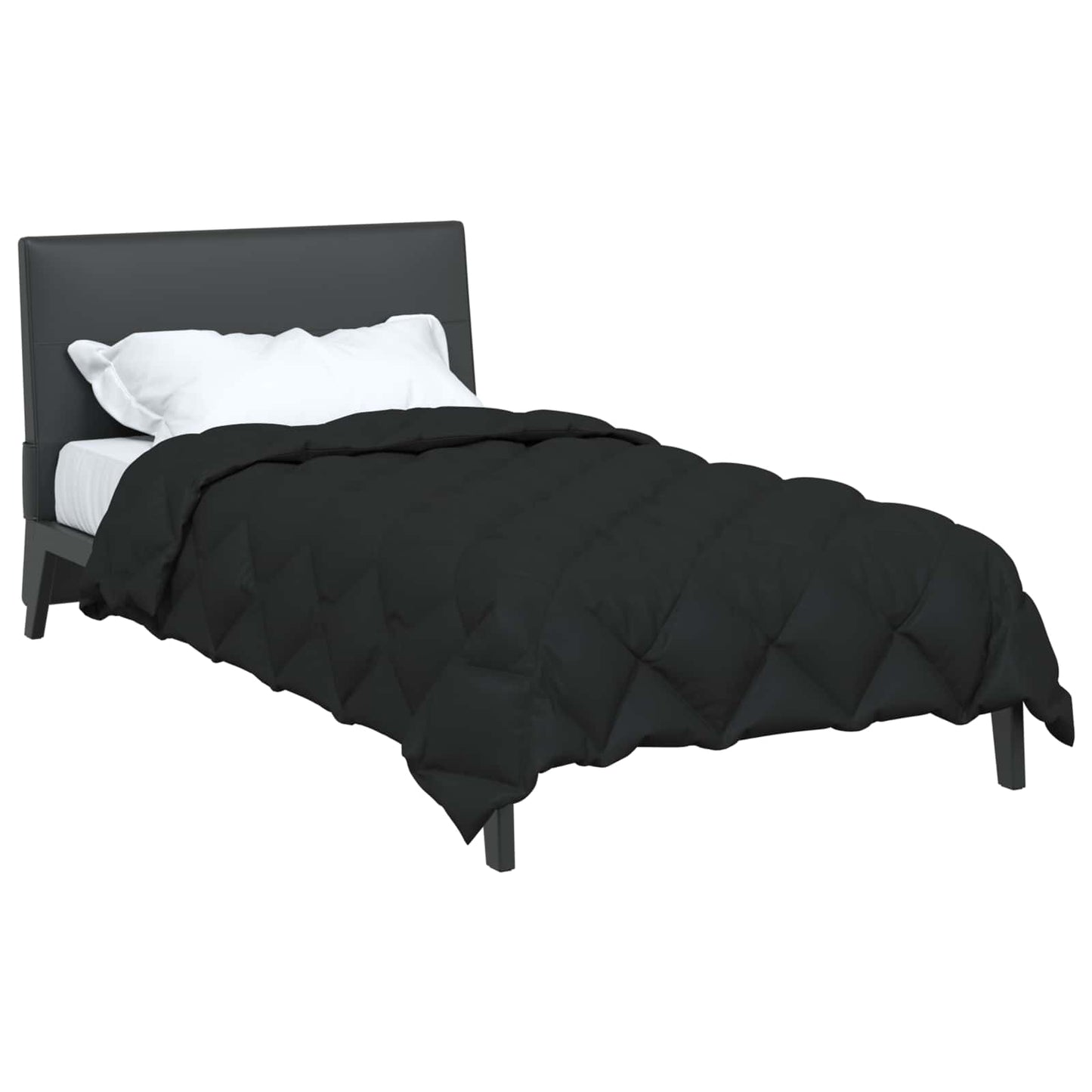 Vidaxl couette d'hiver noir 200 x 140 cm microfibre