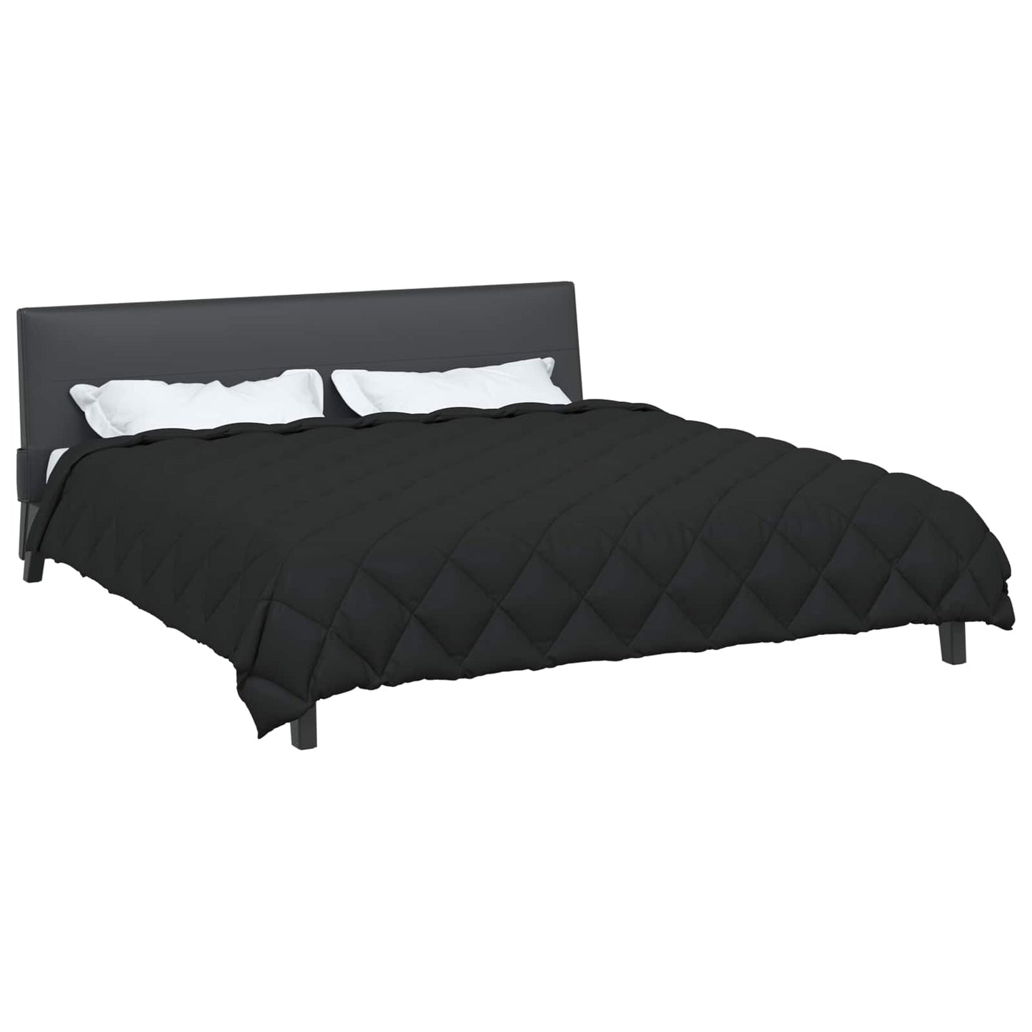 Vidaxl couette d'hiver noir 200 x 200 cm microfibre