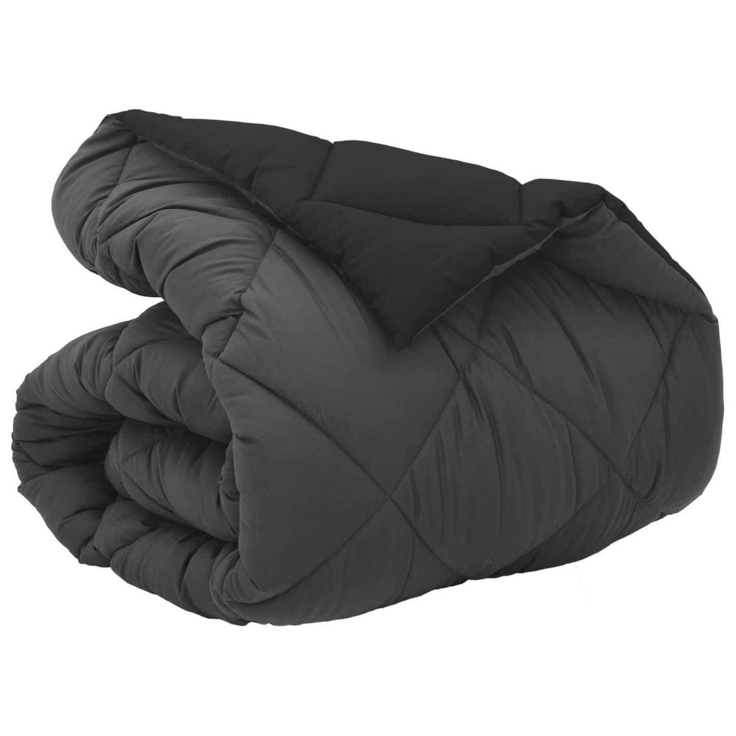 Vidaxl couette hiver noir et anthracite 200 x 140 cm microfibre