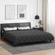 Vidaxl couette hiver noir et anthracite 240 x 200 cm microfibre