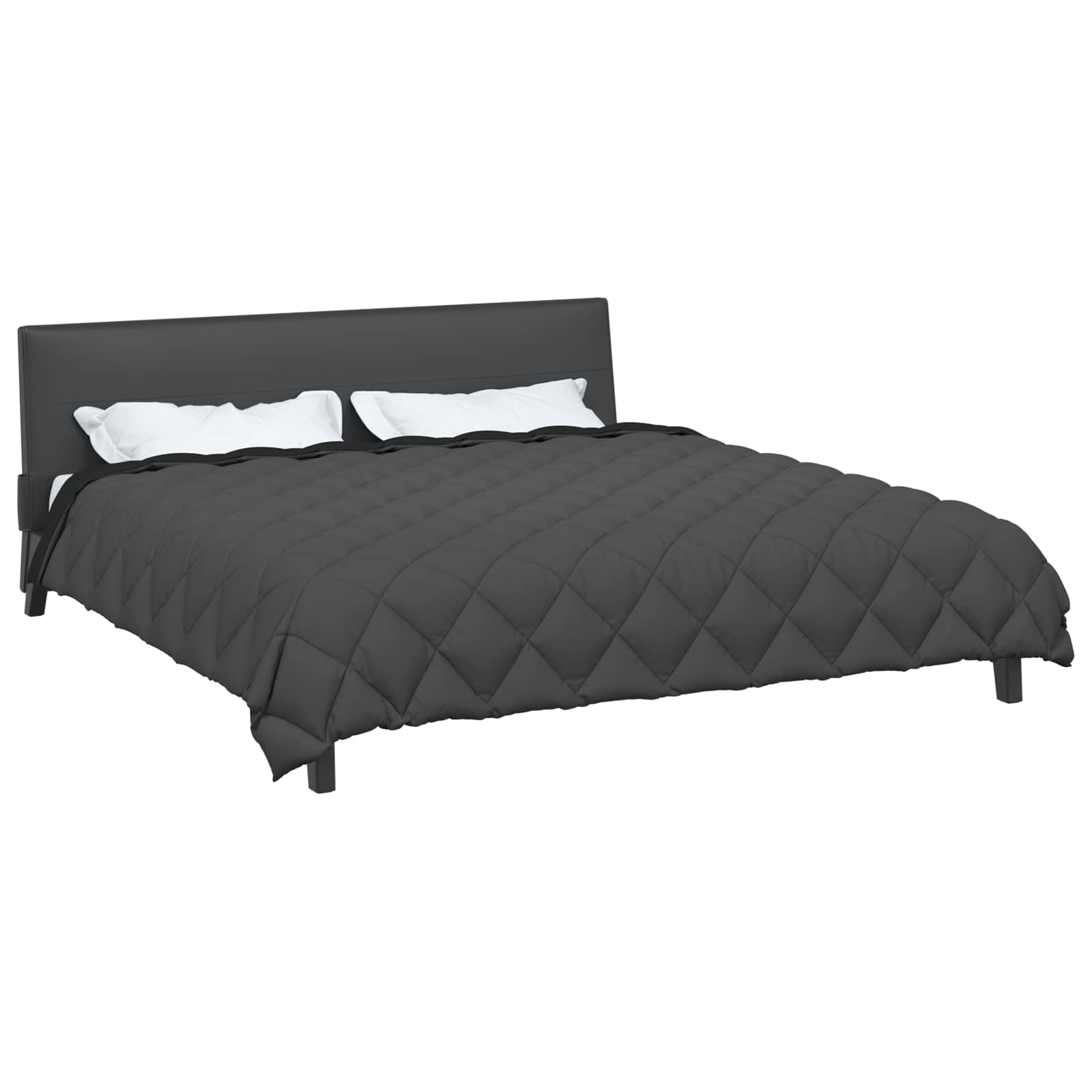Vidaxl couette hiver noir et anthracite 220 x 240 cm microfibre
