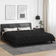 Vidaxl couette hiver noir et taupe 220 x 240 cm microfibre