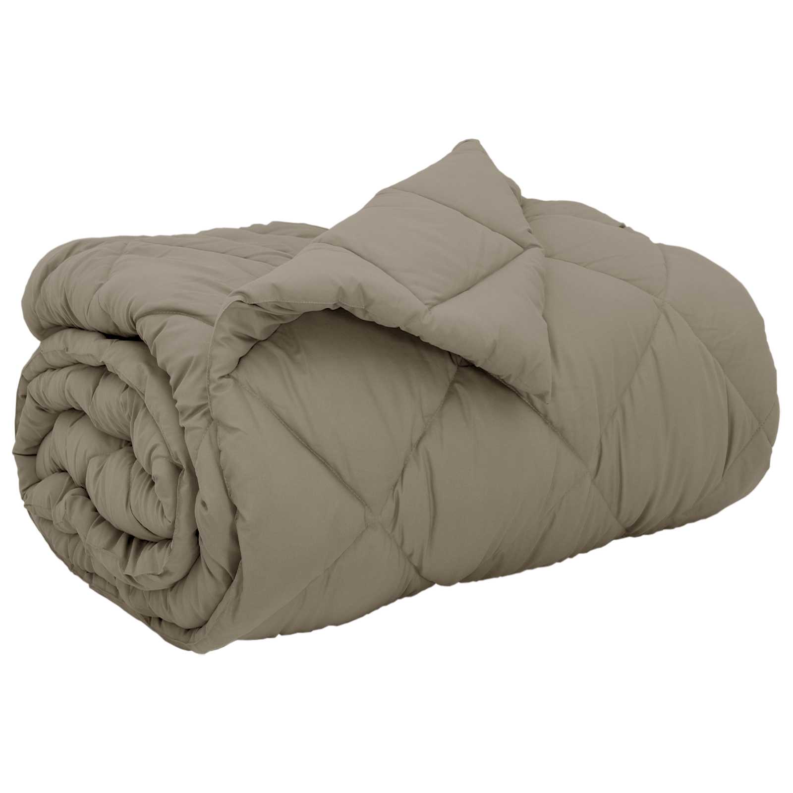 Vidaxl couette d'hiver gris clair 200 x 140 cm microfibre