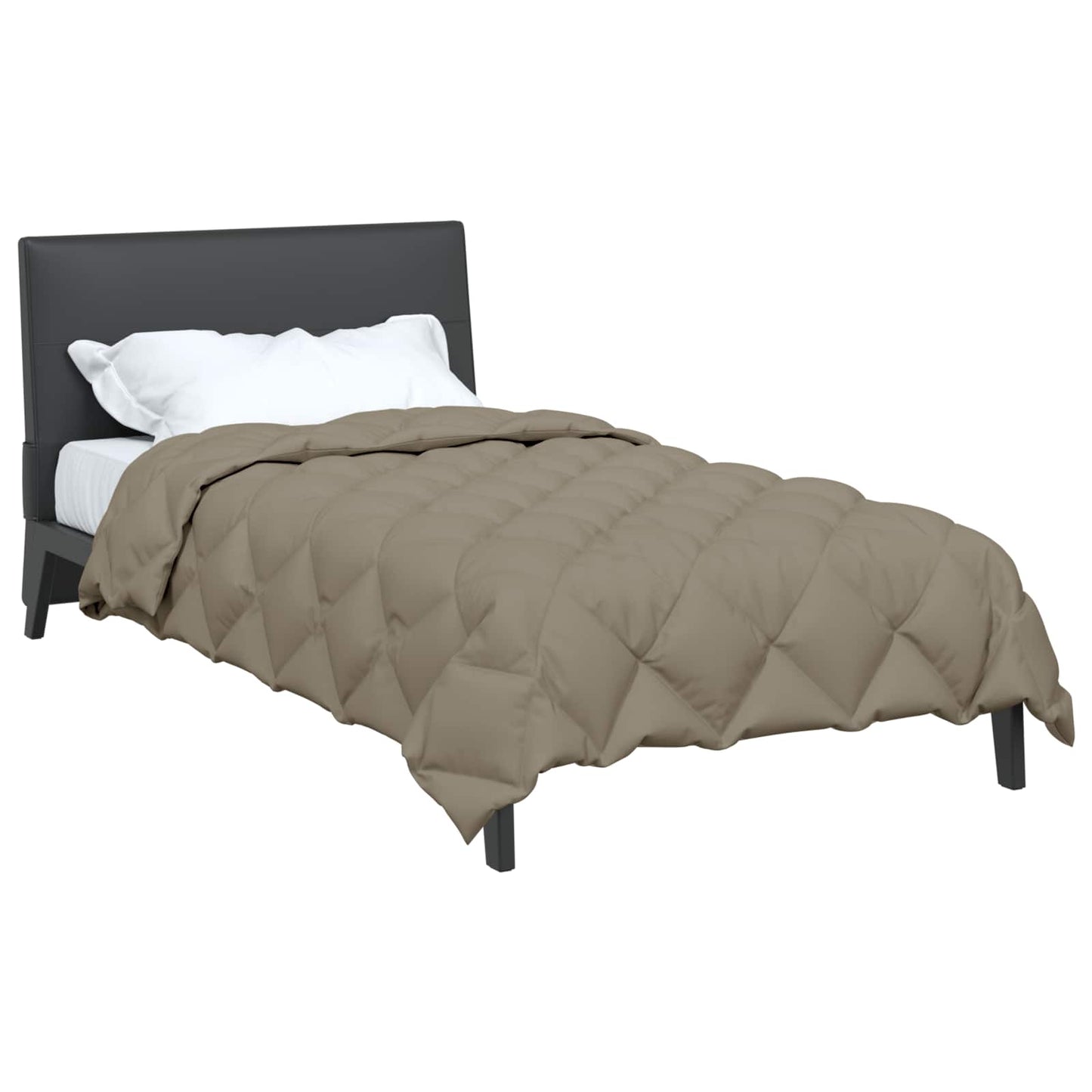 Vidaxl couette d'hiver gris clair 200 x 140 cm microfibre