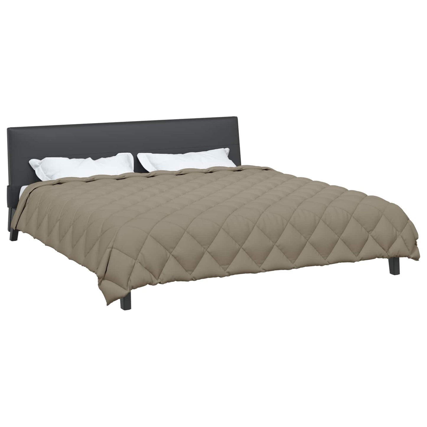 Vidaxl couette d'hiver gris clair 240 x 200 cm microfibre