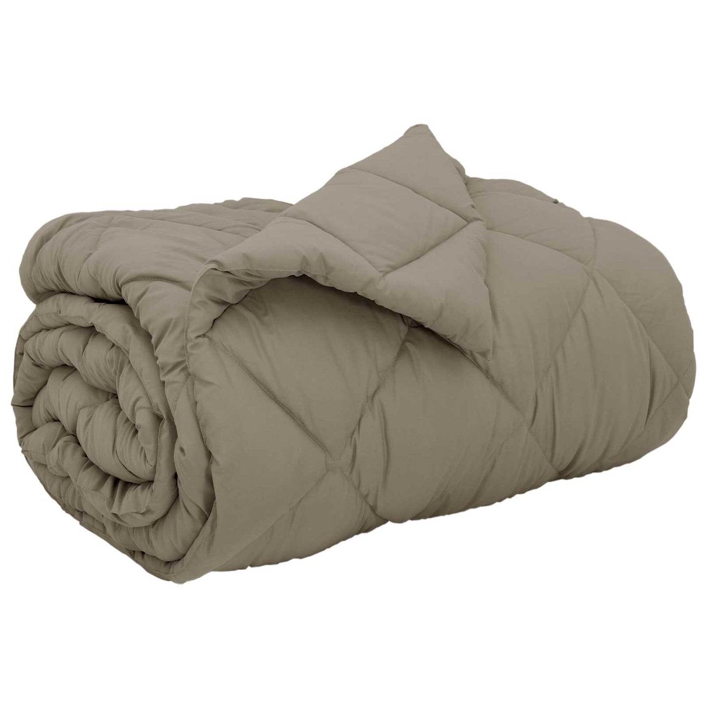 Vidaxl couette d'hiver gris clair 220 x 135 cm microfibre