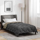 Vidaxl couette hiver gris clair et anthracite 200 x 135 cm microfibre