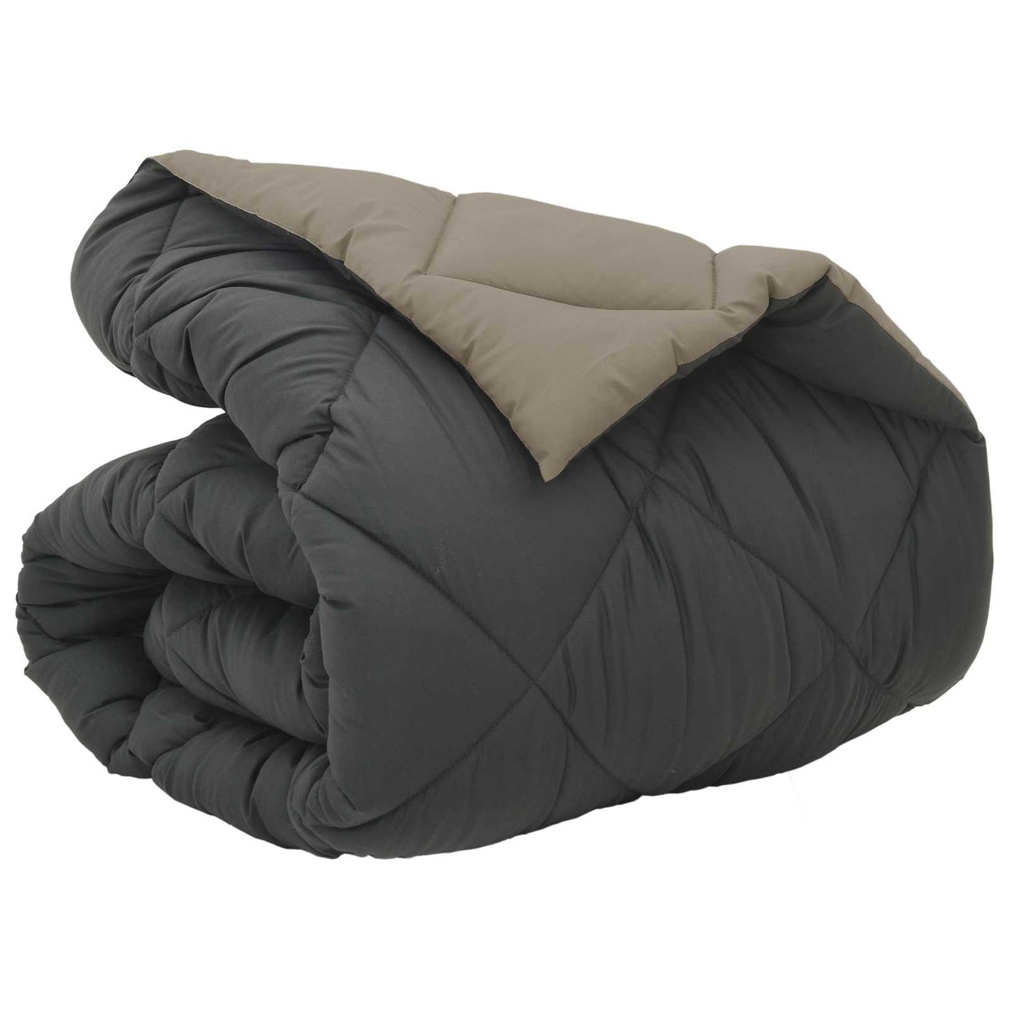 Vidaxl couette hiver gris clair et anthracite 200 x 135 cm microfibre