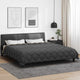 Vidaxl couette hiver gris clair et anthracite 240 x 260 cm microfibre