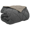 Vidaxl couette hiver gris clair et anthracite 240 x 260 cm microfibre