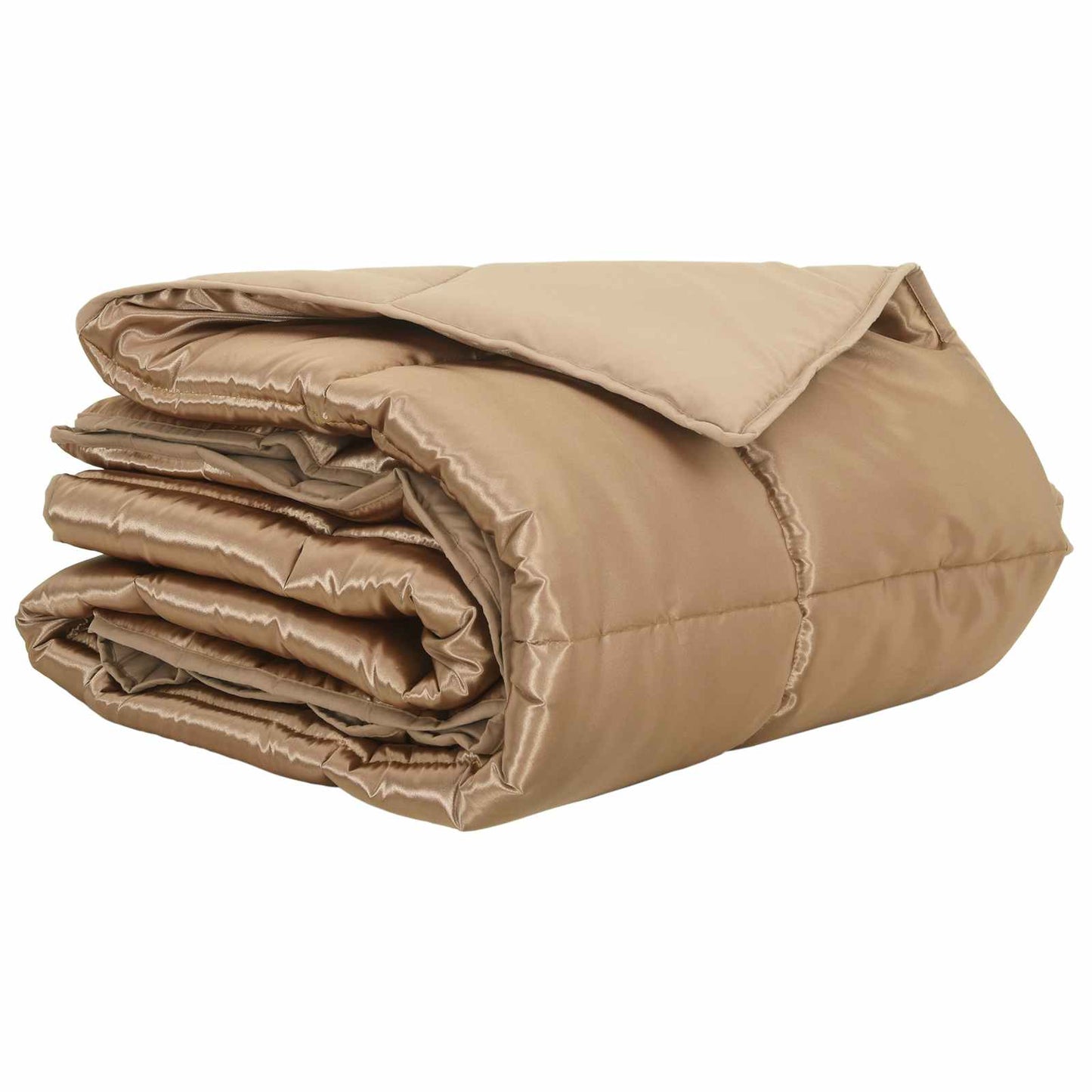 Vidaxl couette d'été or 220 x 260 cm satin et microfibre