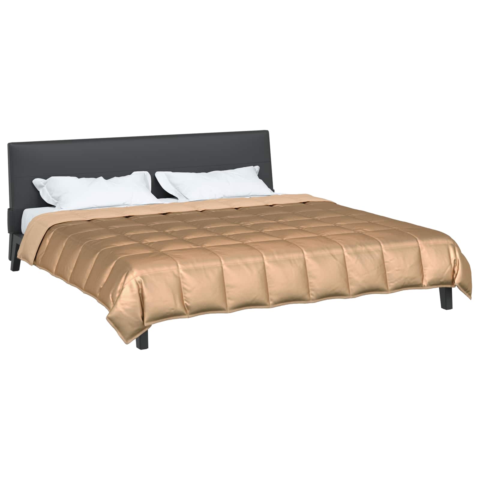Vidaxx couette d'été or 240 x 260 cm satin et microfibre