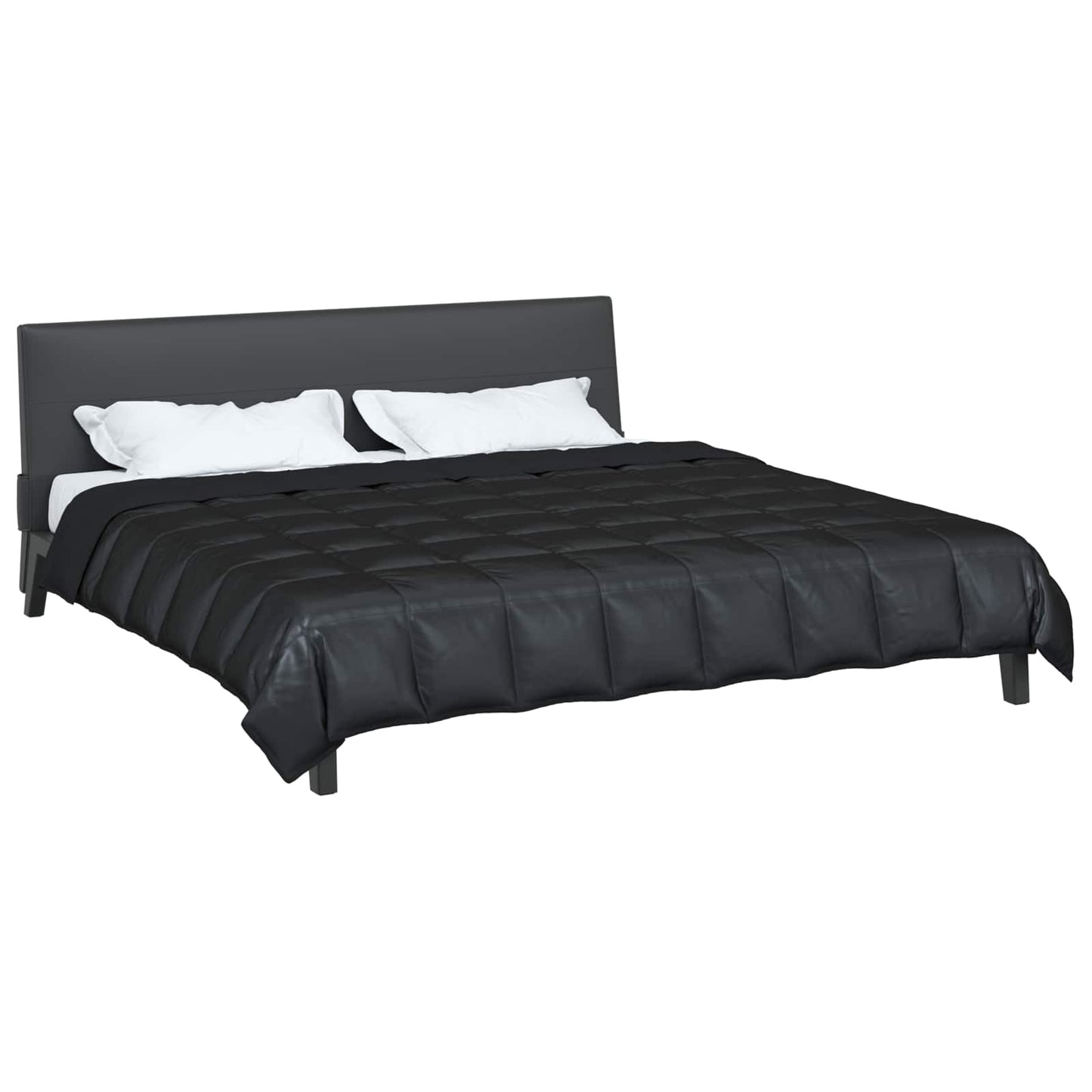 Vidaxx couette d'été noir 240 x 200 cm satin et microfibre