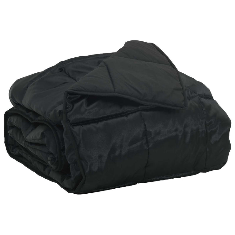 Vidaxx couette d'été noir 220 x 155 cm satin et microfibre