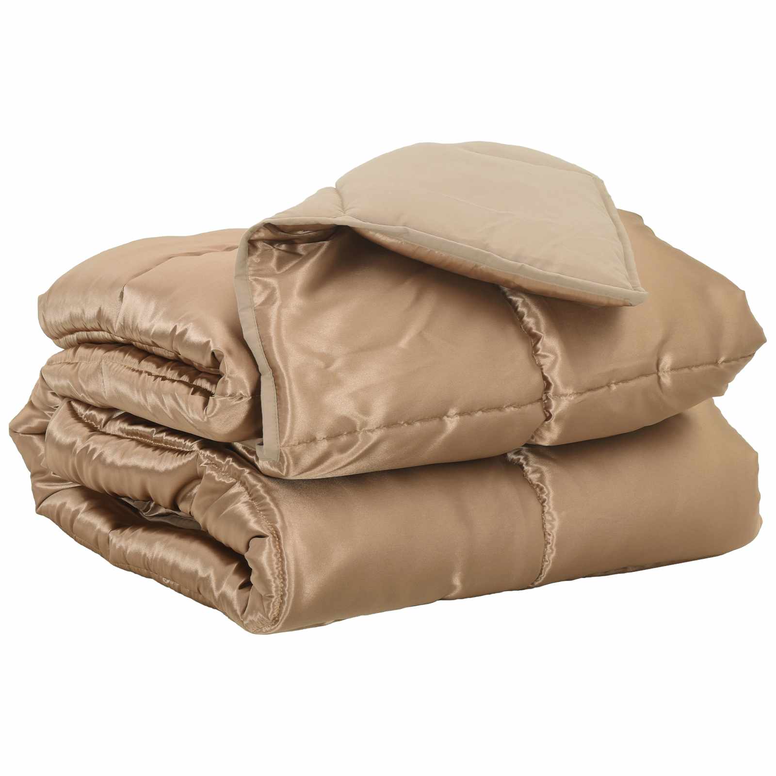 Vidaxx couette toute l'année or 220 x 240 cm satin et microfibre