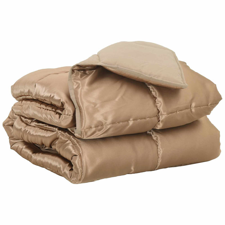 Vidaxx couette toute l'année or 220 x 240 cm satin et microfibre
