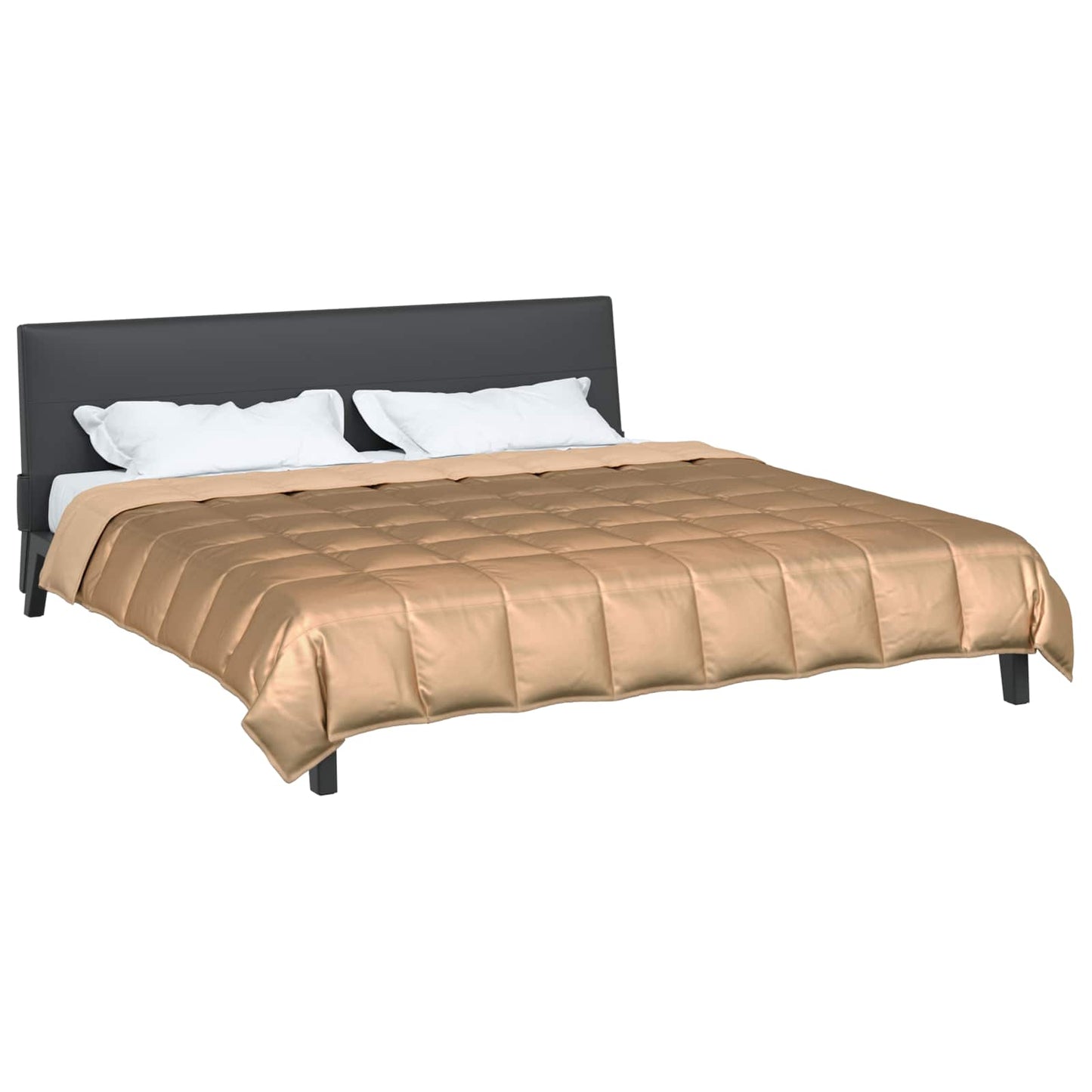 Vidaxx couette toute l'année or 220 x 240 cm satin et microfibre