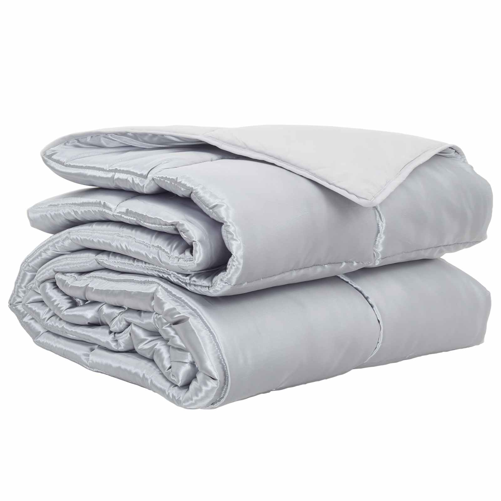 Vidaxx couette toute l'année argent 220 x 155 cm satin et microfibre