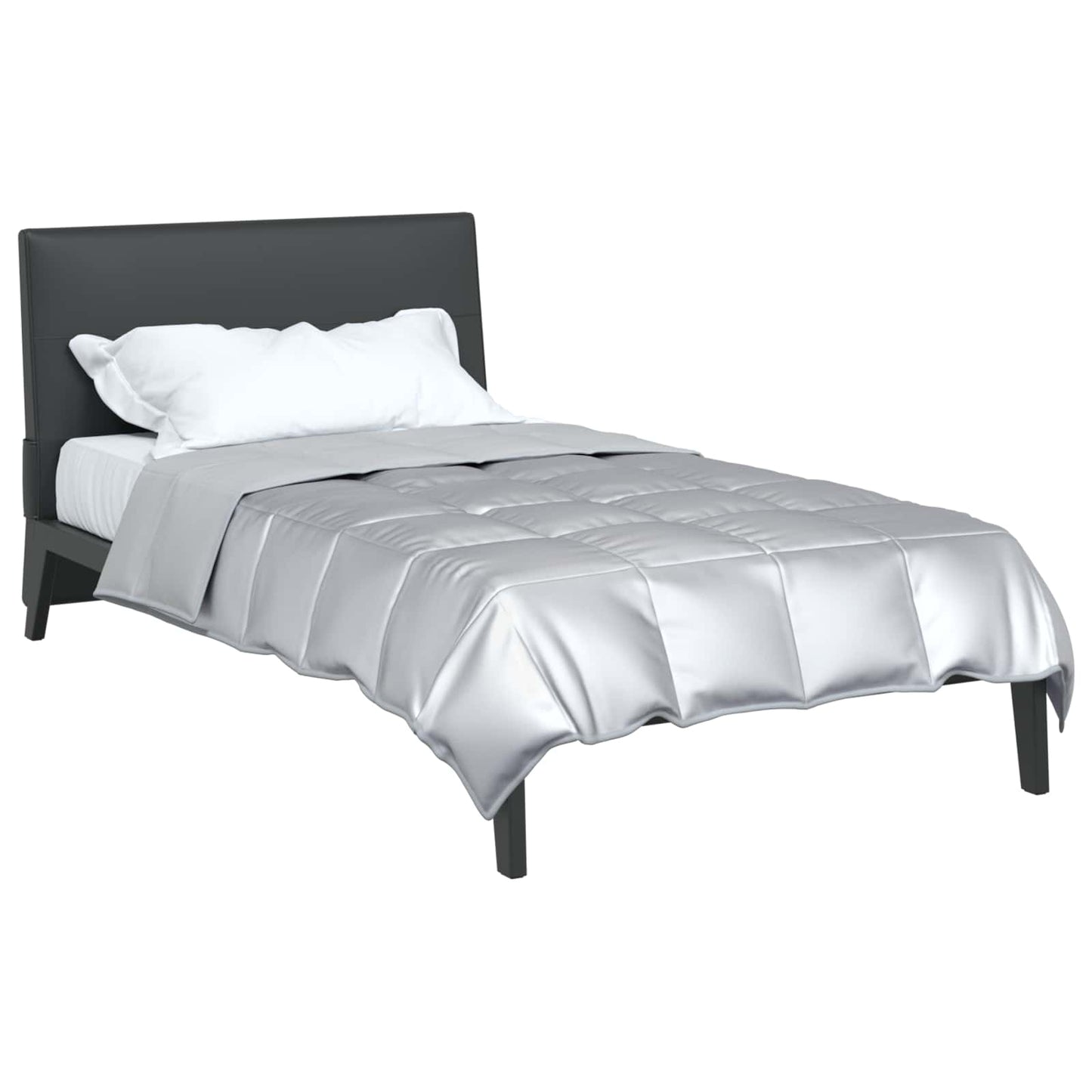 Vidaxx couette toute l'année argent 220 x 155 cm satin et microfibre