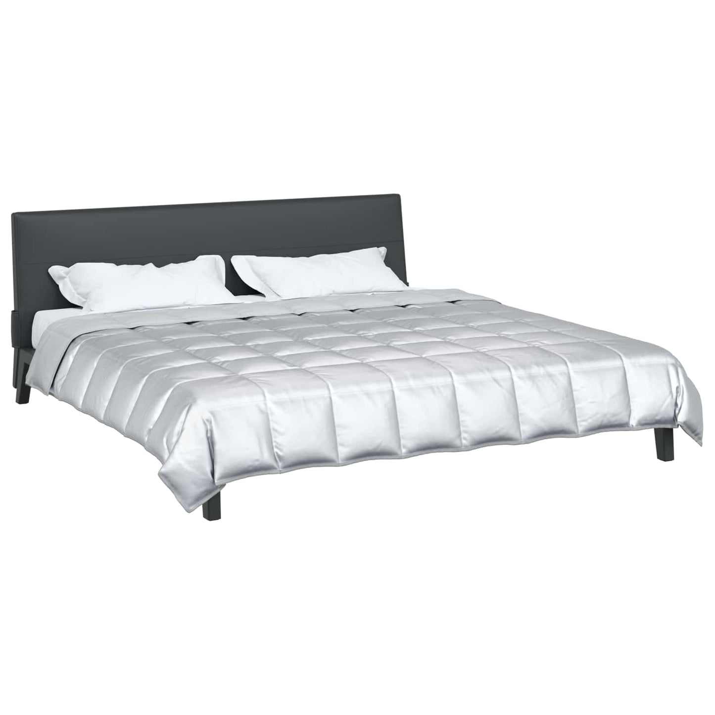 Vidaxx couette toute l'année argent 220 x 260 cm satin et microfibre