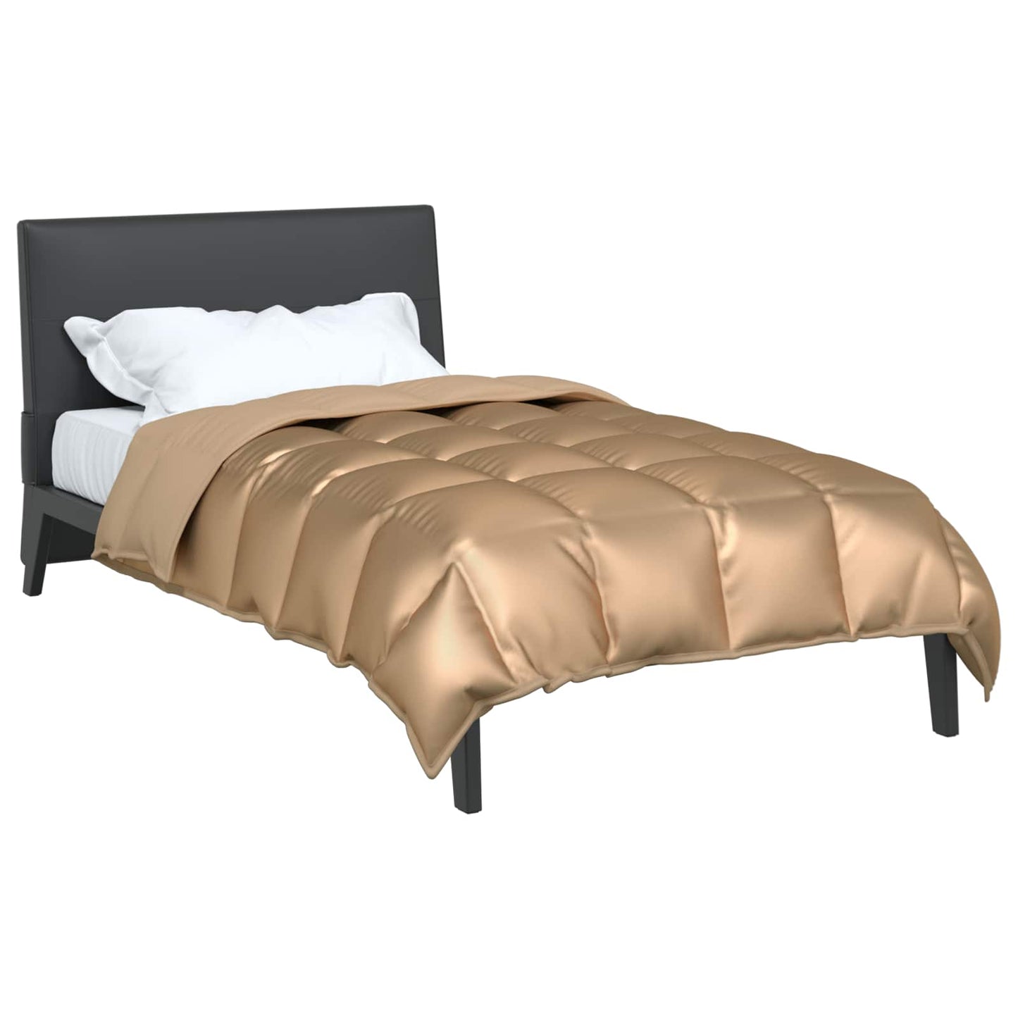 Vidaxl couette d'hiver or 220 x 135 cm satin et microfibre