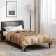 Vidaxl couette d'hiver or 220 x 140 cm satin et microfibre