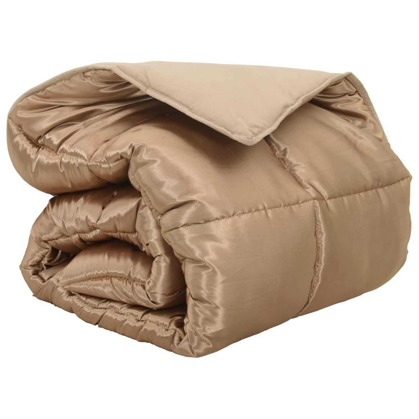 Vidaxl couette d'hiver or 220 x 240 cm satin et microfibre