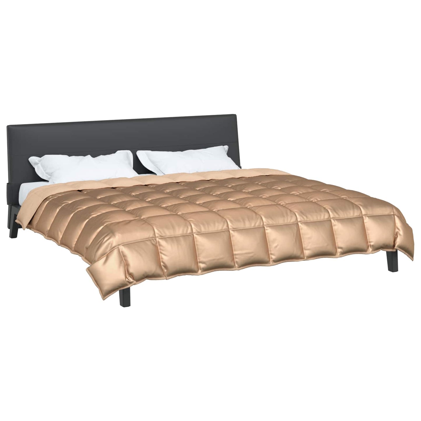 Vidaxl couette d'hiver or 220 x 240 cm satin et microfibre