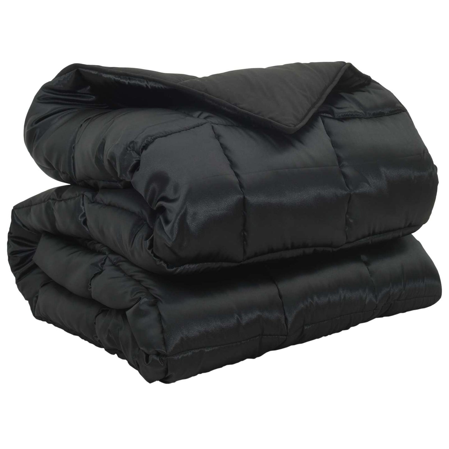 Vidaxx couette d'hiver noir 200 x 140 cm satin et microfibre