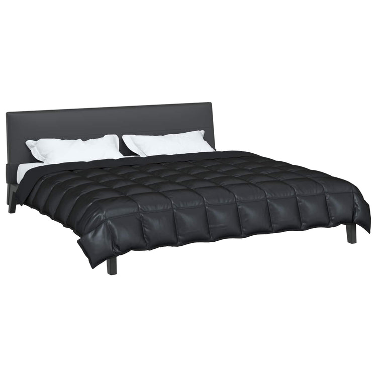Vidaxx couette d'hiver noir 200 x 200 cm satin et microfibre
