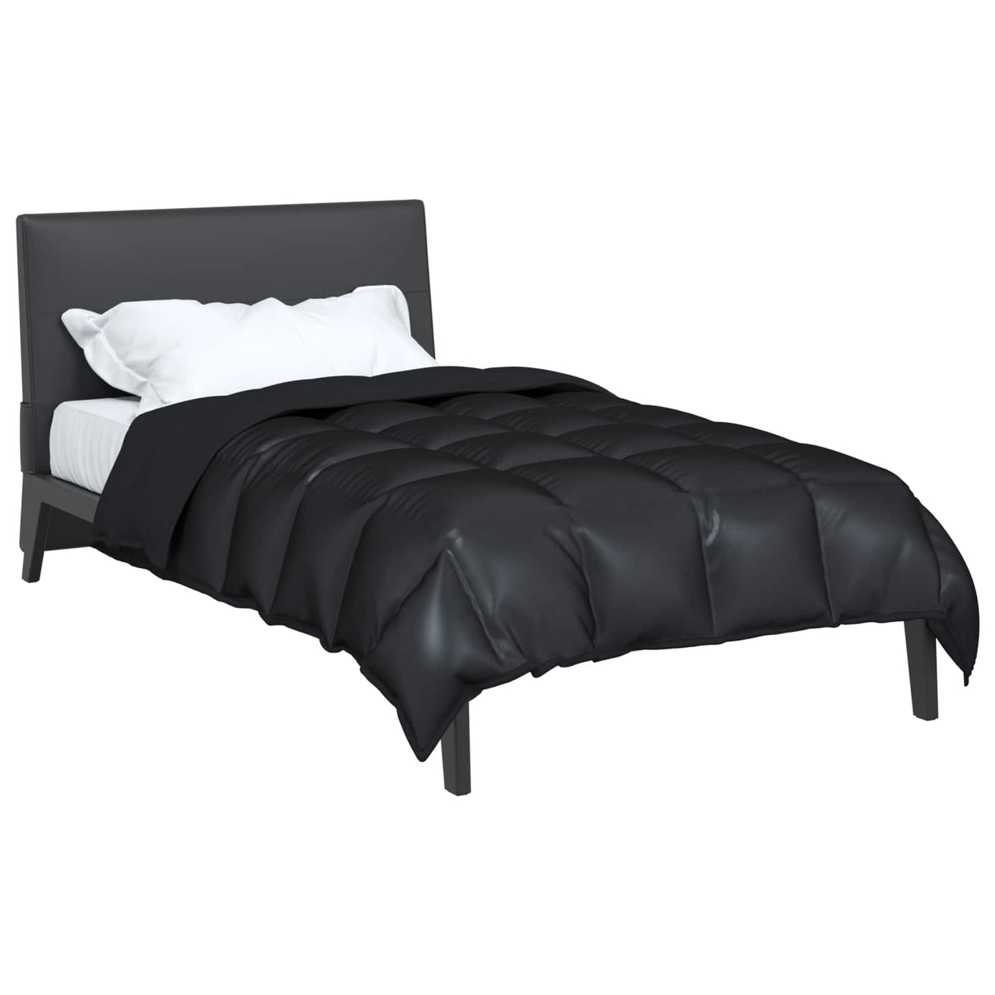 Vidaxx couette d'hiver noir 220 x 155 cm satin et microfibre
