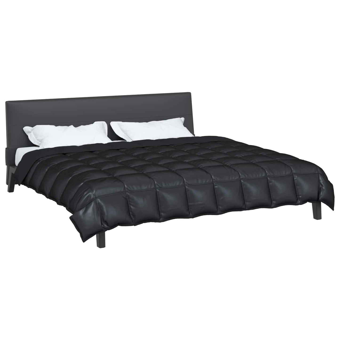 Vidaxx couette hiver noir 220 x 260 cm satin et microfibre