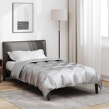Vidaxl couette d'hiver argent 200 x 155 cm satin et microfibre - afbeelding 1