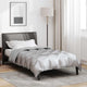 Vidaxl couette d'hiver argent 220 x 140 cm satin et microfibre