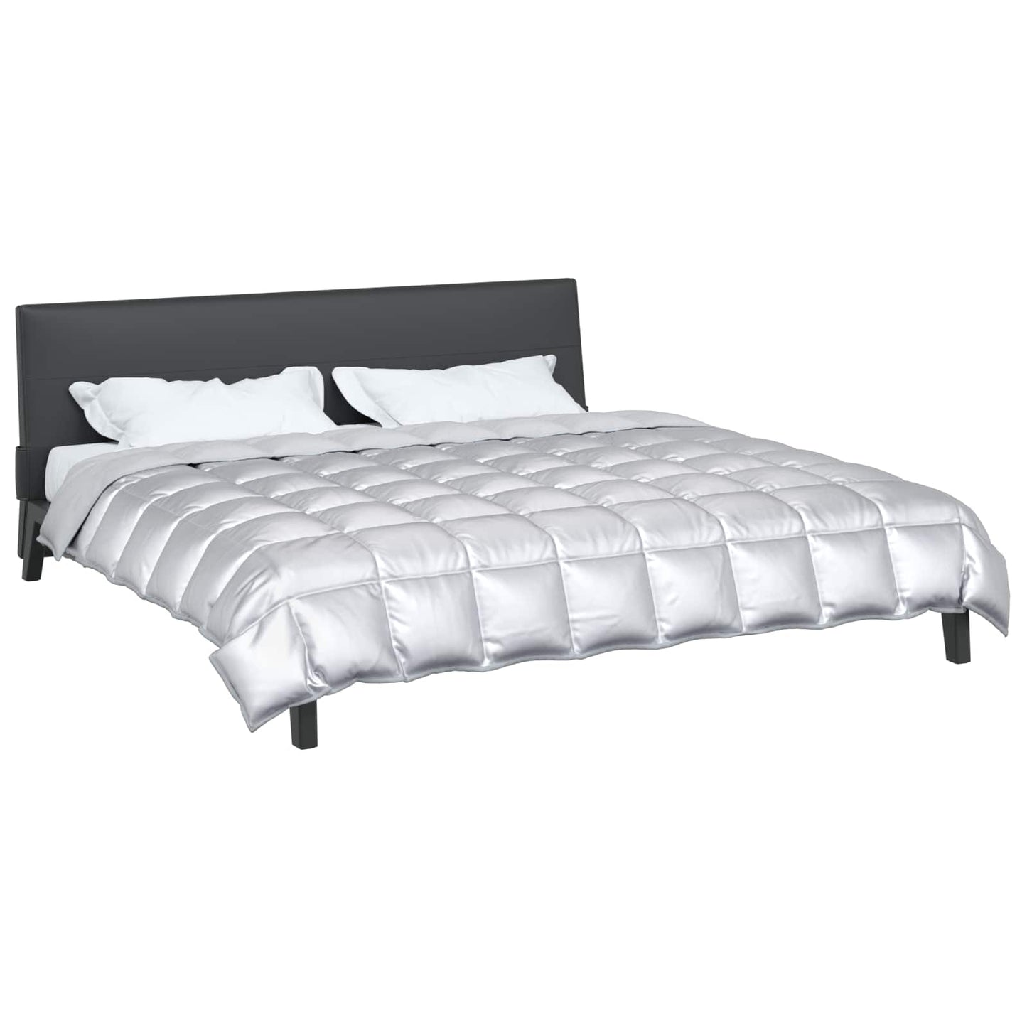 Vidaxx couette d'hiver argent 240 x 260 cm satin et microfibre