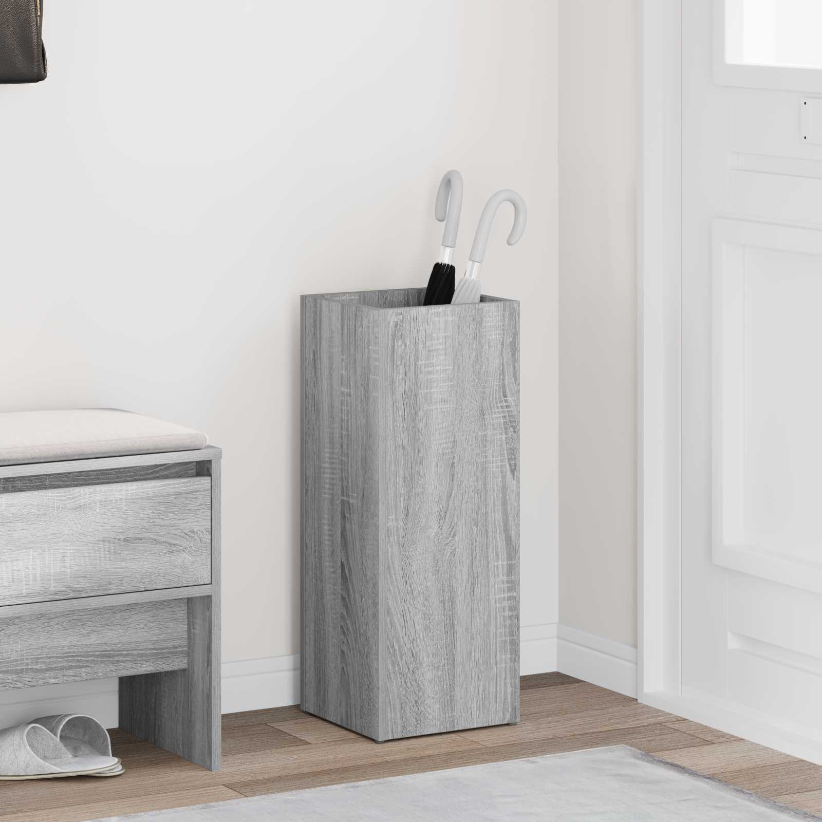 Vidaxl parapluie standard gris sonoma 25 x 24,5 x 64 cm bois travaillé