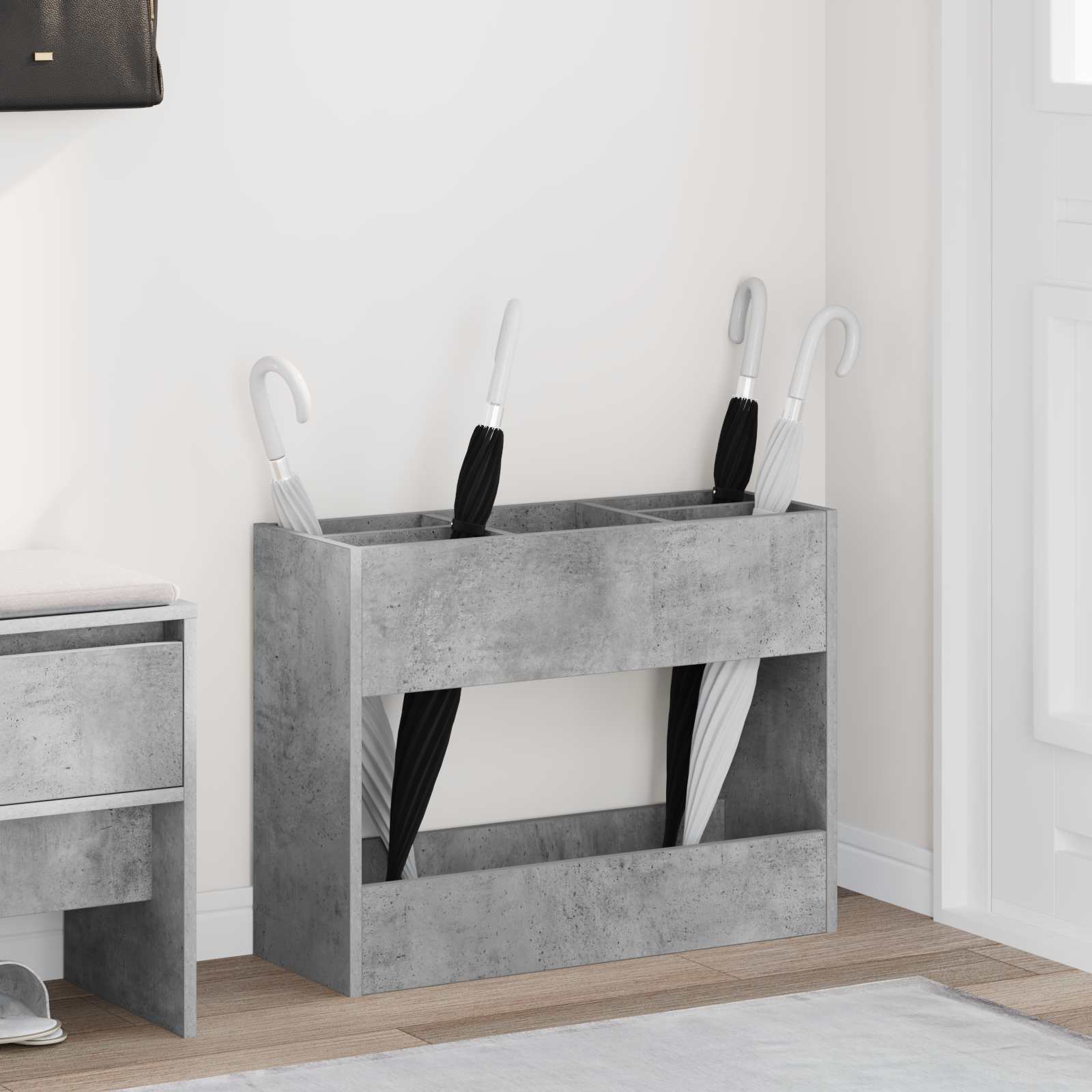 Vidaxx parapluie standard béton gris 65 x 24 x 50 cm bois traité