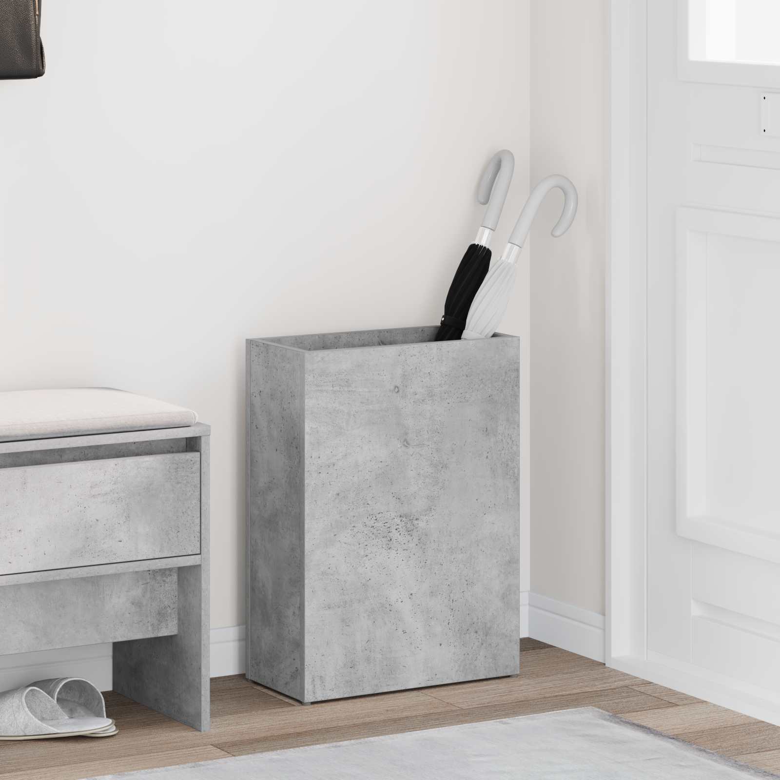Vidaxx parapluie standard gris béton 40 x 20 x 55,5 cm bois traité