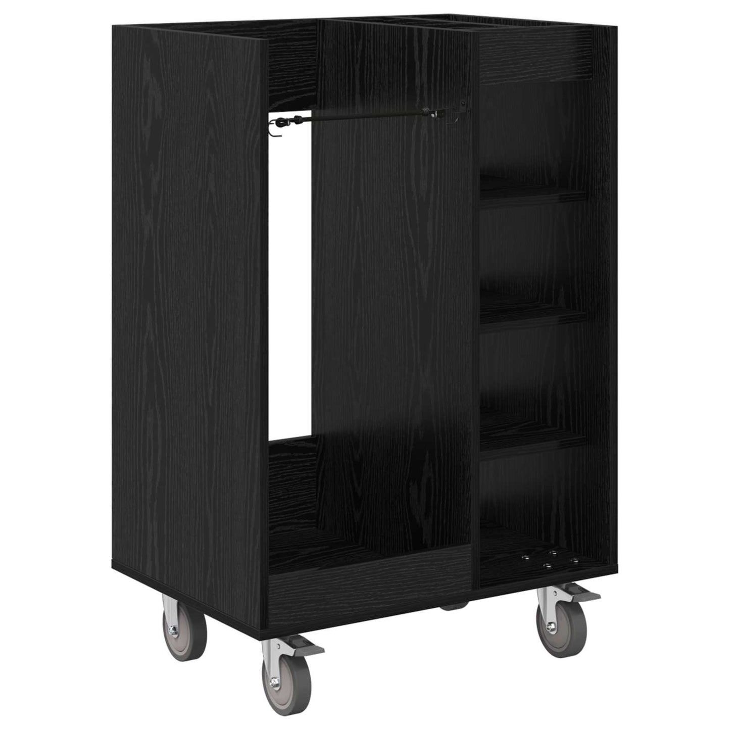 Vidaxx meuble de golf à roulettes chêne noir uni 65 x 45 x 98 cm